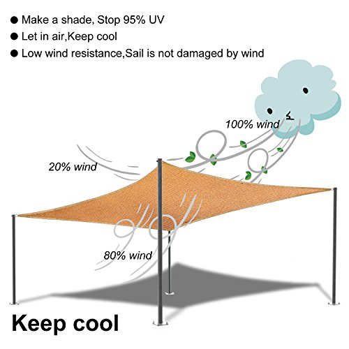 Fly Hawk Sun Shade Sail Triangle 16 X16 X16 Patio Sunshade Cover