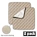 Non-Slip Absorbent Washable Incontinence Pad underpad Seat 4-Layer Design Chair Absorbent Pads Protection - for Seniors, Adult, Children, or Pet Underpad Protection - Set of 2 (Beige)