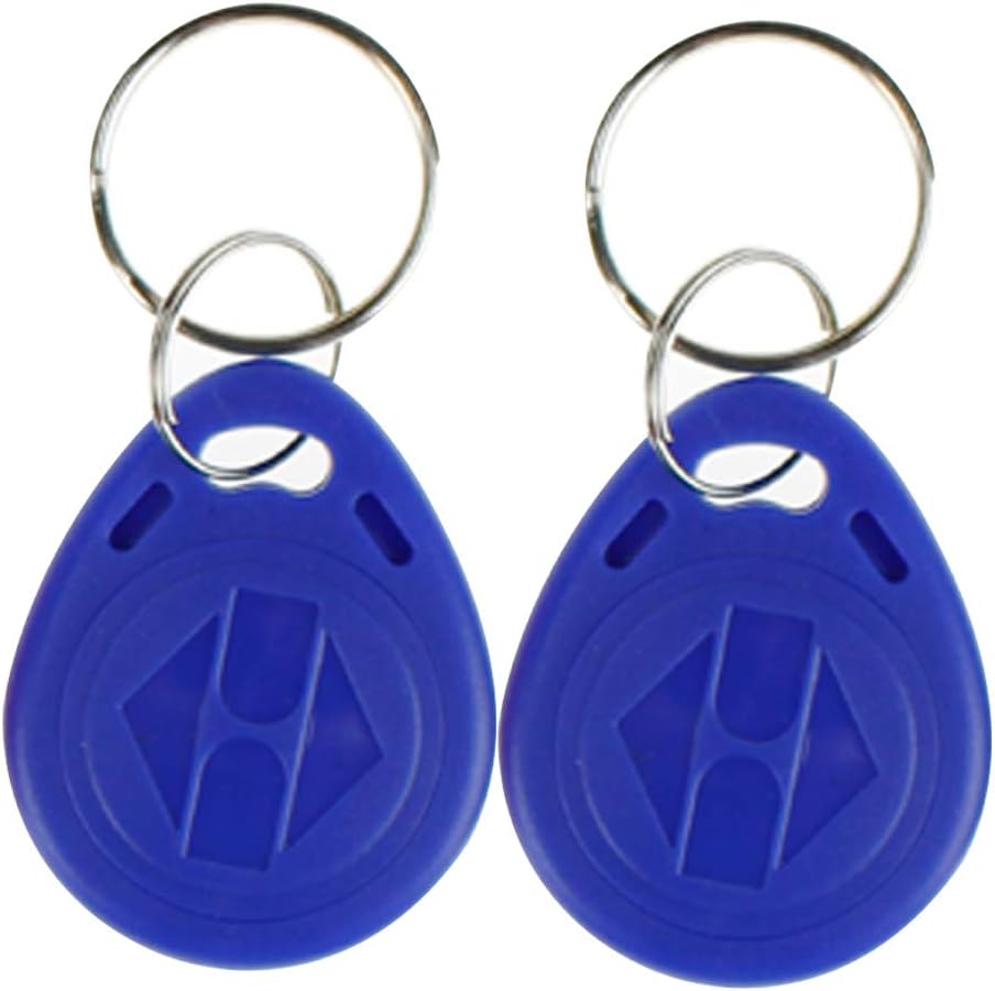 OBO HANDS 125KHz Rewritable RFID Keychain Keyfobs T5577 Key token Tag for Access Control User Card Blue (10)