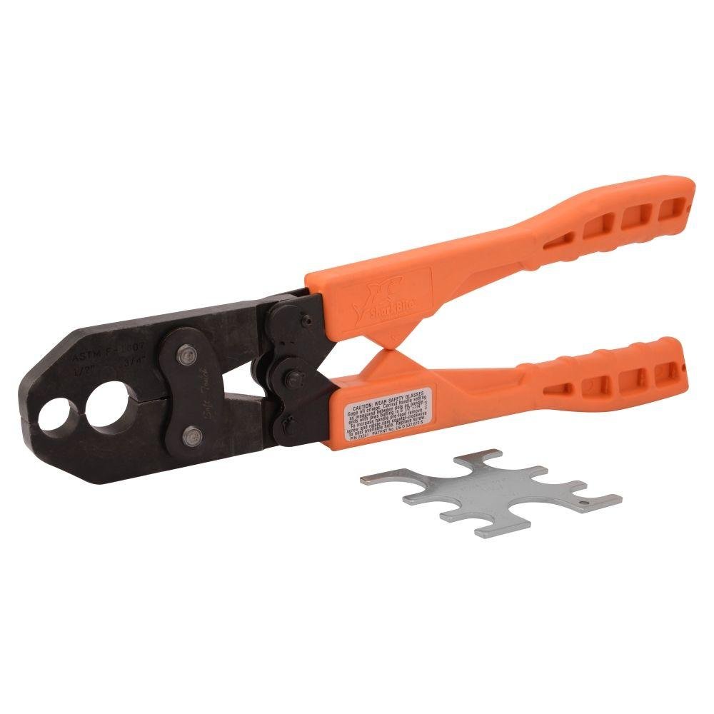 SharkBite 23251 PEX Crimping Tool, 1/2Inch and 3/4Inch for PEX Pipe