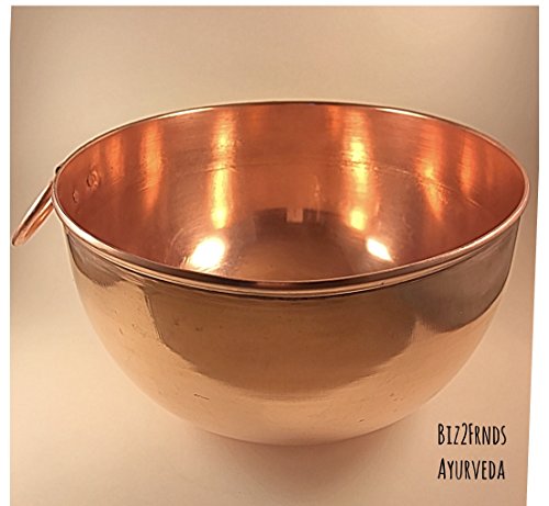 Click Here to See More Images Copper Mixing Bowl 4 quarts Beating egg salad 10