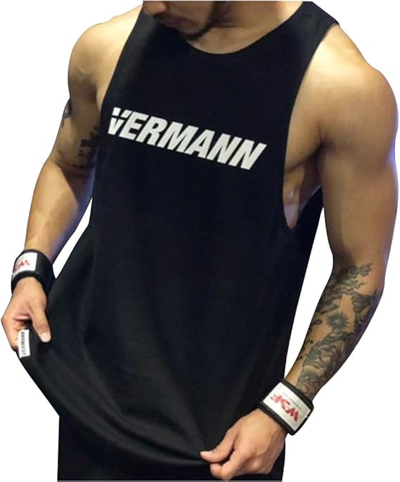 Amazon Habor メンズ タンクトップ シャツ トレーニングウェア ノースリーブ スポーツウェア 筋トレ ボディビル マッスルフィット タンクトップ 通販