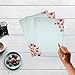 Floral Letter Notes - Perfect Invitations for Bridal Showers, Birthdays, Weddings, Engagement Party, VIP and All Occasions - 100 Set Stationery Writing Paper DIY Invitation Kit - Forget-Me-Not Flowers