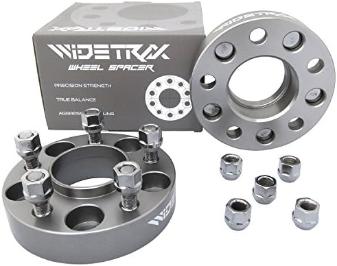 WIDETRAX 2pc 1.25" 5x114.3 5x4.5 Wheel Spacers Adapters 1/2"-20 Studs Lug Nuts Included Hub Centric Titanium Finish 6061 T6 Billet Aluminum (1 Pair) 32mm by Rugged TUFF