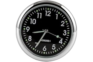 Car Clocks, Luminous Quartz Stick on Analog Car Clock Small Digital Clock Battery Operated, Universal Mini Clock for Car Dash