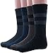 Mens Rabbit Wool Thermal Socks Ultra Warm Thick Boot Socks 6-pack By DEBRA WEITZNER, Black/Grey/Brown, Size Men\'s 10-15