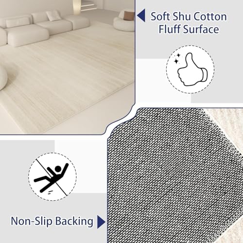 Jorunb Area Rug Washable Soft Rugs for Living Room Bedroom Modern Deco Polyester Fiber Carpet Rugs for Bedroom with Non Slip Backing Home Decor Floor Decoration Mat(Wood,200x300cm)