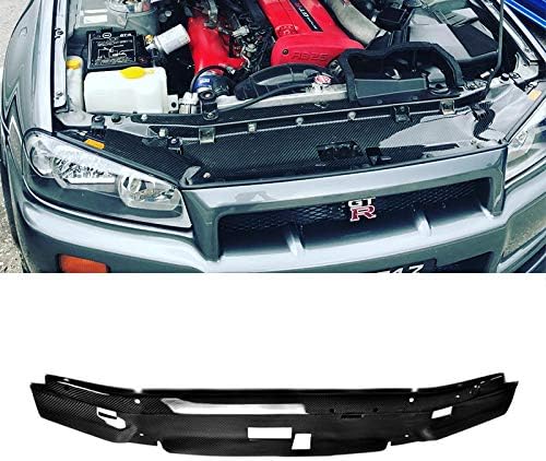 Amazon カーボン For 日産 Skyline R34 Gtr Garage Defend Style ラジエータ冷却パネル ピラー 車 バイク
