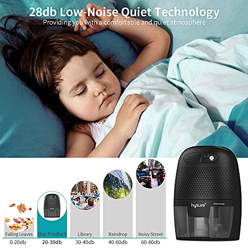 hysure Portable Mini Dehumidifier 2200 Cubic Feet Electric Safe