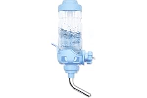 Vannon Dog Water Dispenser for Cage, 34oz Auto Feeding Crate Water Bottle for Dogs, Cats & Rabbits, Pet Nozzle Diameter: 12mm, BPA Free, Blue