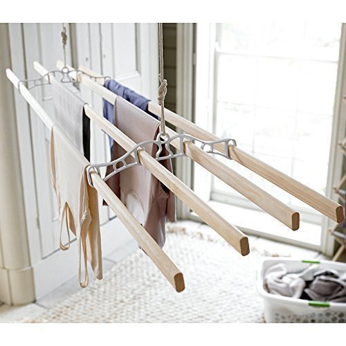ironmongeryWorld® Traditional Classic Old English Vintage Clothes Airer Dryer Kitchen Rack Ceiling Drier (2.4M/7.10Ft)