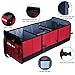FLAGPOWER Car Trunk Organizer, Collapsible Grocery Storage Container with 3 Compartments for SUV Truck Auto Vehicle Car Auto Minivan