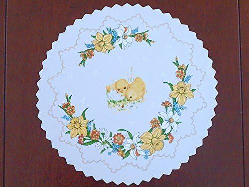 Polish Traditional Easter Chicks Doily Basket Cover