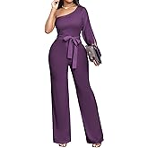 sexycherry Formal Jumpsuit for Women Dressy Elegant Long Straight Pants Jumpsuits for Party Club with Zipper