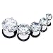 Longbeauty 2Pcs Single Flare Stainless Steel White Zircon Set Clear CZ Tunnel Expander Plugs Stretcher With O-Ring (#Clear-4mm(6g))