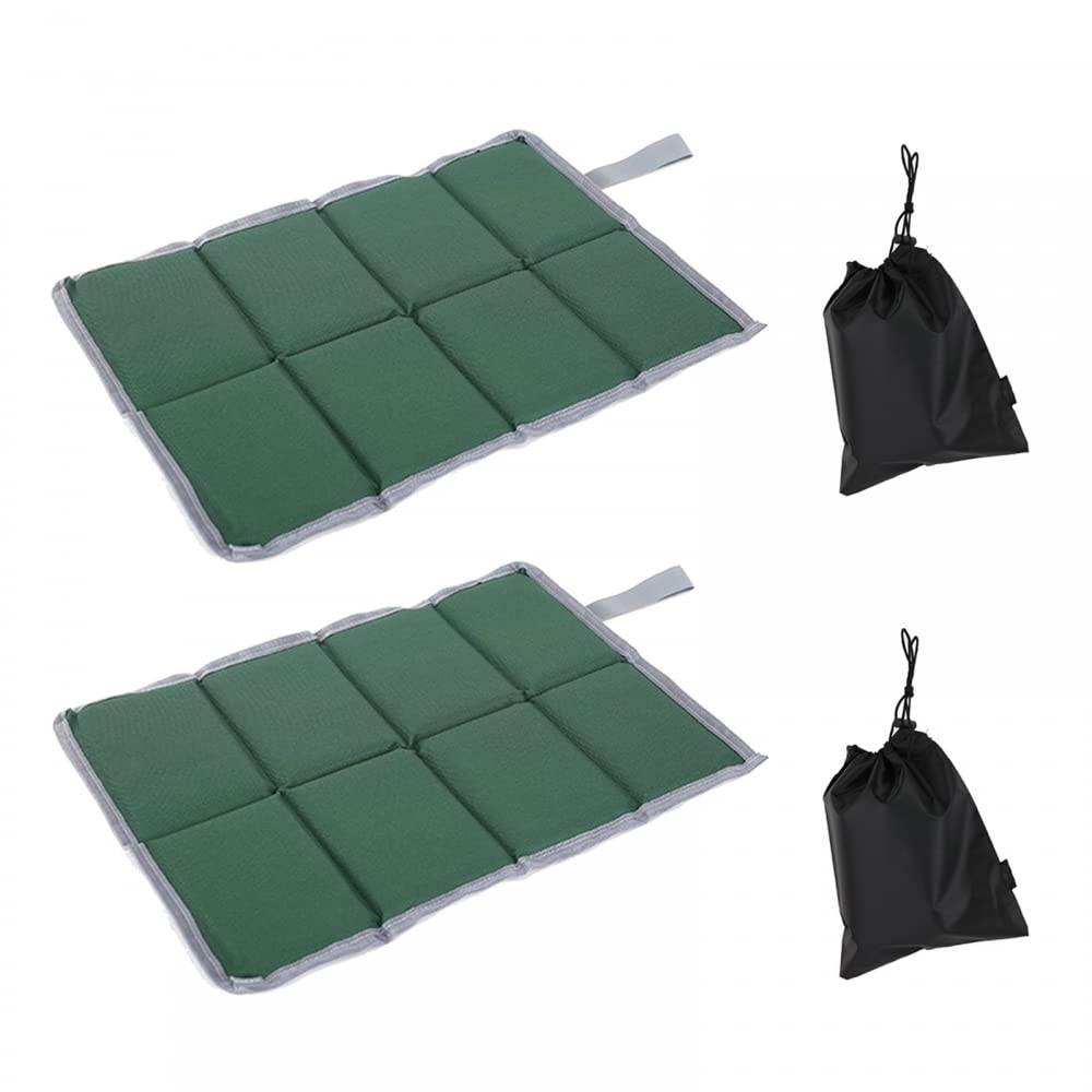 MiOYOOW 2PCS Folding Sit Mat, Waterproof Camping Seat Cushions for Outdoor Hiking Traveling Walking Camping