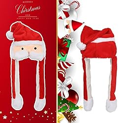 Hopearl Father Christmas Hat with Ears Moving