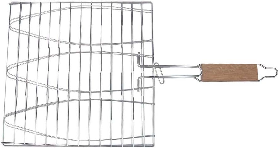 HuaXiong Triple Fish Basket chrome plate Grill BBQ Net for Outdoor BBQ
