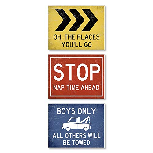 Distressed Transportation, 10 x 15 Inch Mounted Print on Wall Plaque Set