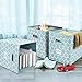 homyfort Cube Storage Organizer Bins 11x11 - Fabric Storage Cubes Bin Foldable Baskets Square Box with Labels and Dual Plastic Handles for Shelf, Nursery, Cabinet, Clothes, Toys, Set of 6 (Teal Blue)