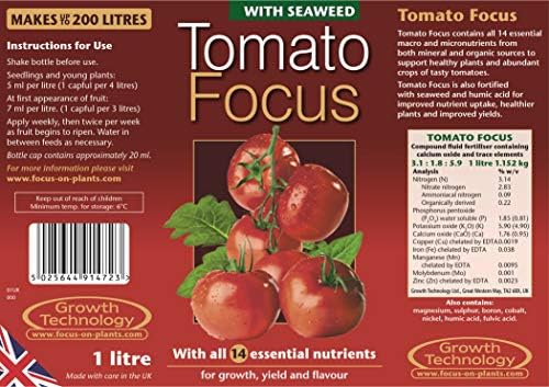 Growth Technology Tomato Focus 1 litro Nutrientes para Plantas ...