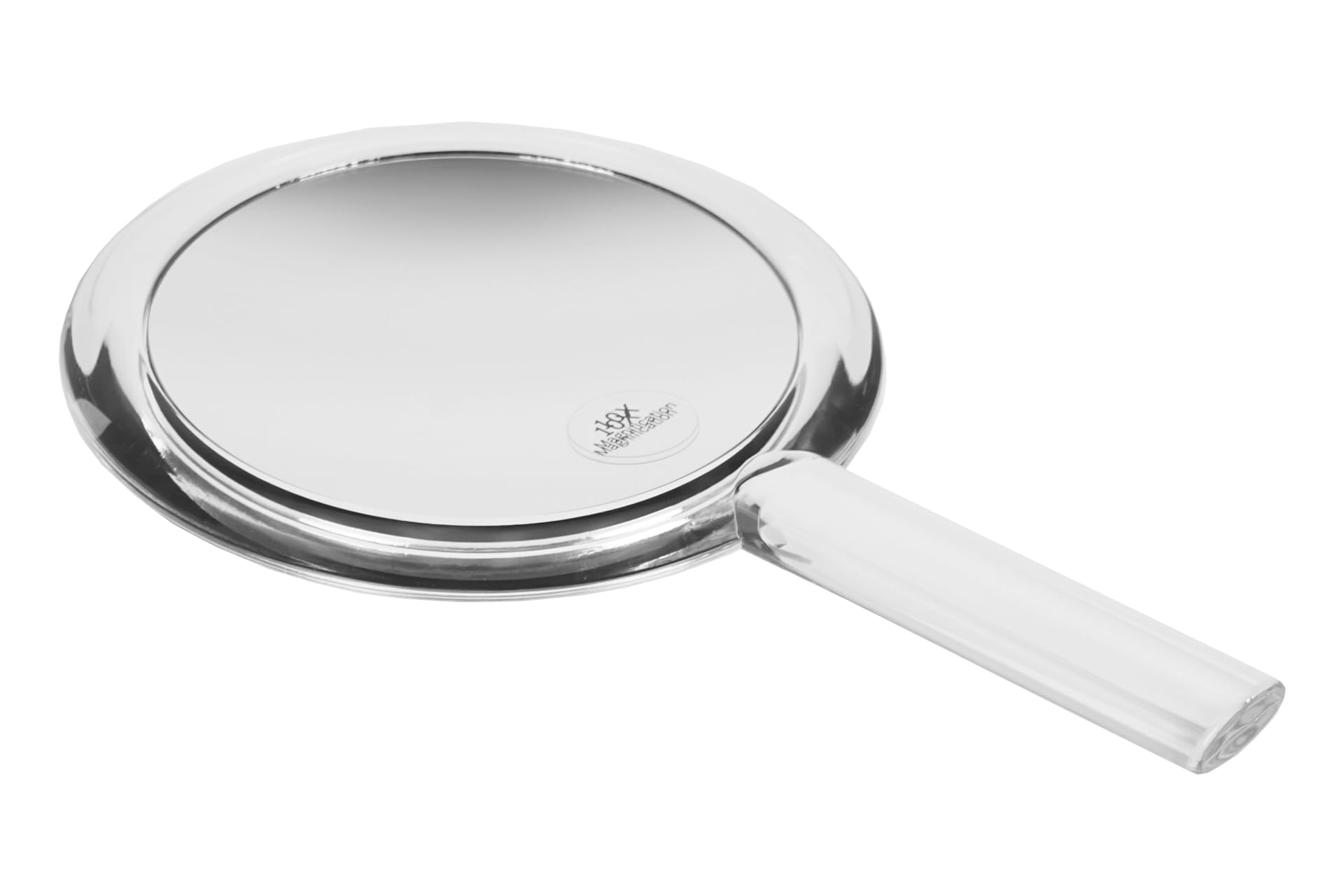 Fantasia Elegant Travel Mirror with Handle with Removable Stand Double-Sided Normal 10x Magnification Length 26cm with Handle