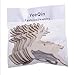 Pack of 10 Wooden Reindeer Cutouts for Wooden Crafts Christmas Tree Ornaments Hanging Decoration