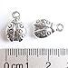 Heather's cf 34 Pieces Silver Tone Ladybug Beads DIY Charms Pendants 15X10mm