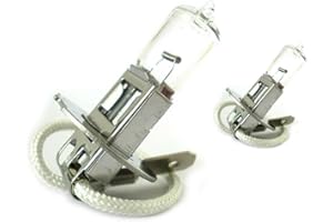 Carall 2 PCS Car Halogen Bulbs H3 12V 55W PK22s, For Headlight Car Bulbs, Beam Low/High Beam Fog Light Replacement