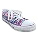 MONOBLANKS Women's Inspired Print Canvas Shoes Casual Sneakers Low-Top Canvas Sports Walking Shoes (10, Vortex)