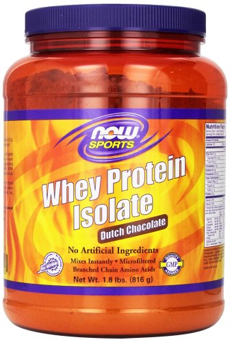 NOW Sports Whey Protein Isolate Dutch Chocolate, 1.8-Pound