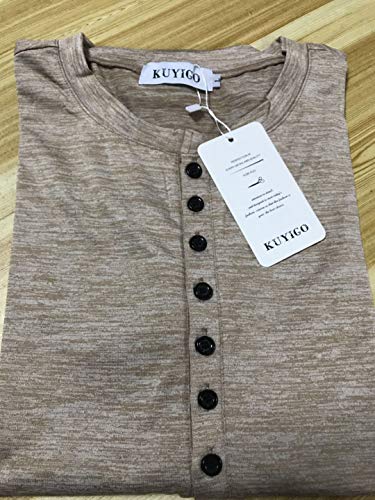 1 KUYIGO+Henley+Shirts+Sleeve+Summer