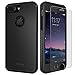 TKKOK TKKOK iPhone 7 Plus Case, Slim Dual Layer Heavy Duty Rugged Scratch-Resistant Shockproof Non-Slip Grip Protective Case Cover [Tempered Glass Screen Protector Included] for iPhone 7 Plus-Black