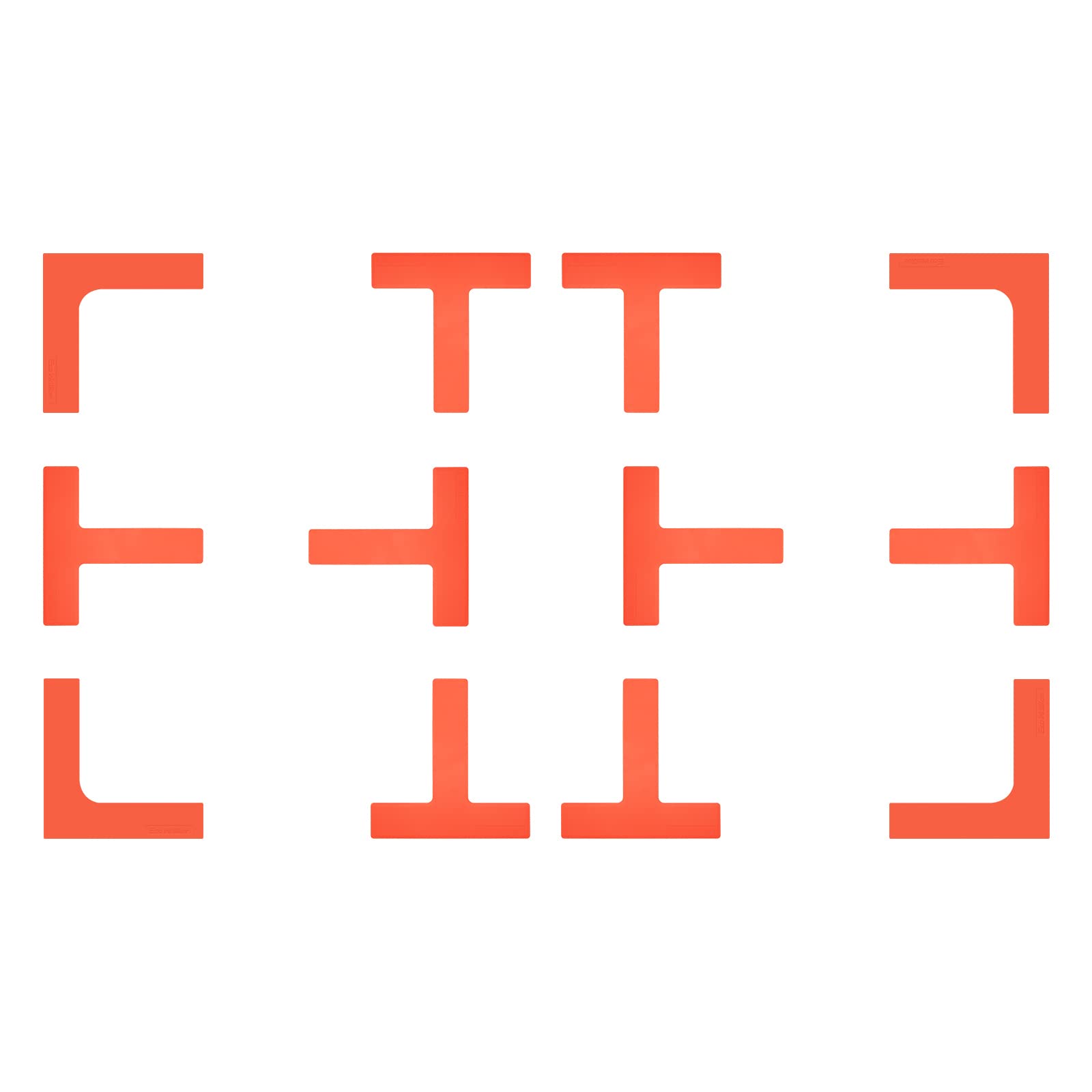 Eco Walker Court Lines Marker Kit Throw Down Markers Create Your Own Mini Pickleball Tennis Court (Red)