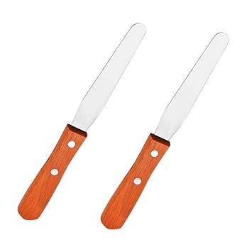 Prettyia 2pcs Stainless Steel Waxing Spatulas Salon Diy Hair