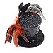 AmaGood Mini Top Hat Feather Fascinator Cocktail