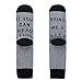 akiido If You Can Read This Please Bring Me a Beer Wine Coffee Pizza Socks Funny Saying Knitting Socks (A-028-Black2)