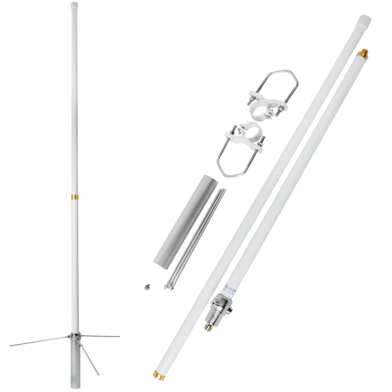 HYS 2m 70cm Antenna Base Station 68.89inch Fibreglass Antenna with SL16 Connector for Mobile Ham Radio Transceiver Two Way Radio