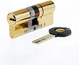 Yale B-YS3-5050B Euro Double 3 Star Cylinder Brass Finish 3 Keys Supplied