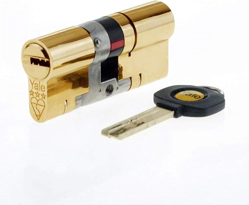 Yale B-YS3-5050B Euro Double 3 Star Cylinder Brass Finish 3 Keys Supplied