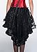 Coswe Women's Solid Color Lace Asymmetrical High Low Corset Skirt