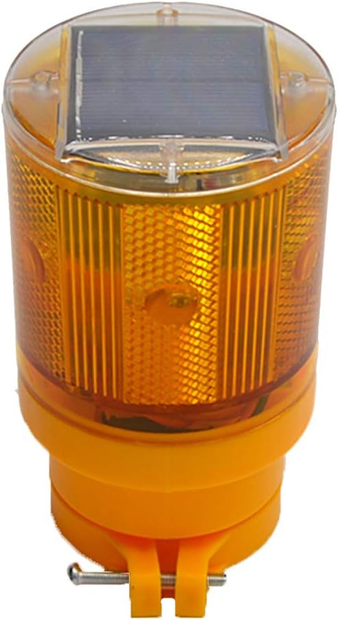 0.3w Solar Powered Emergency Strobe Warning Light Wireless Flashing Barricade Safety Road Construction Traffic Flicker Beacon Lamp Outdoor Hunting Gift