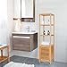 Ollieroo Bamboo Bathroom Shelf 5-Tier Multi-Functional Storage Rack Shelving Unit