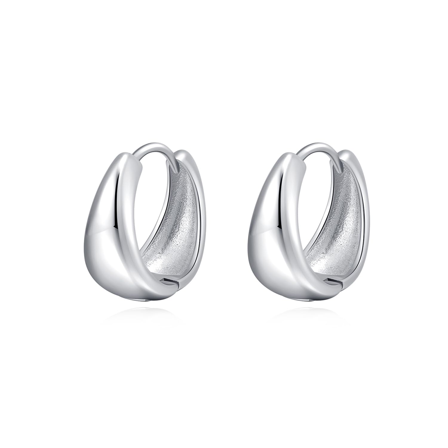925 Sterling Silver Drop Earrings Hoop Earrings for Women Girls Drop Hoop Earrings Chunky Hoop Earrings