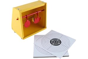 Slingshot Target Catcher Box Portable Metal Shooting Target with 20 Paper Targets, Outdoor Practice Accessory for Catapult Hu