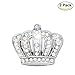 Bling Car Decoration 3D Decal Sticker Crystal + Crown Car Emblem Exterior & Interior Accessory ×2 Pack (3D Crown Small Sliver)