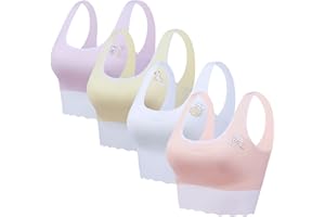 MOOKIRAER Girls Training Bra-Racerback Sports Seamless Bras, Teen Bra Comfort Seamless, Girls Bra with Removable Mini-A Cup Pad