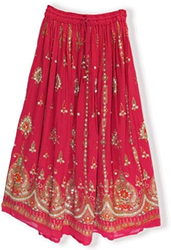 Womens sequin crinkle Long Skirts