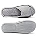 Women's Comfort Memory Foam Cotton House Slippers Spa Shoes w/Fleece Lining & Anti-Skid Rubber Sole (Medium / 7-8 B(M) US, Gray)