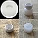Jeteven Flower Pot Silicone Rubber Molds Candle Soap Bottle Mold Handmade Craft Mold DIY Garden Planter Vase Ashtray Mould Tool 6 x 1.5 x 3.2cm White